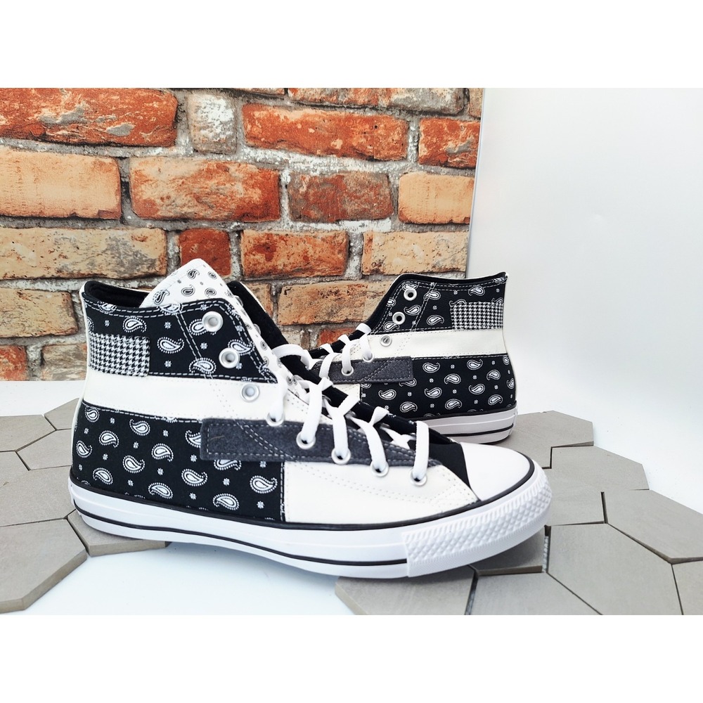 Men Sz 11.5 Converse‎ Chuck Taylor All-Star 70s Hi Offspring Blk Paisley Bandana